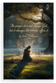 Soren Kierkegaard "Prayer Does Not Change God" Inspirational 12x18 US Made Poster