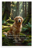 Konrad Lorenz "The Bond with a True Dog" Golden Retriever Forest Inspirational 12x18 US Made Poster