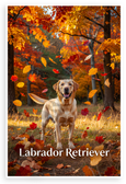 Labrador Retriever Autumn Falling Leaves Nature Wildlife 12x18 US Made Poster