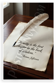 Thomas Jefferson "Honesty is the First Chapter in the Book of Wisdom" Inspirational 12x18 US Made Poster