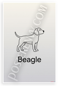 Beagle Dog Minimalist Line Art 12x18 US Made Poster