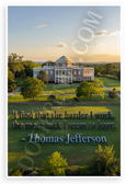 Thomas Jefferson 'Harder I Work More Luck' Monticello Inspirational 12x18 US Made Poster