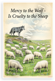 Mercy to the Wolf Is Cruelty to the Sheep Fable Quote 12x18 US Made Poster