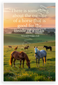 Winston Churchill 'Something About the Outside of a Horse' Inspirational 12x18 US Made Poster