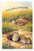 Louis Pasteur "Chance Favors the Prepared Mind" Gerbils Inspirational 12x18 US Made Poster