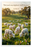 Psalm 23 "The Lord Is My Shepherd; I Shall Not Want" Inspirational 12x18 US Made Poster