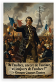 Georges-Jacques Danton "De l'audace, encore de l'audace" Historical 12x18 US Made Poster