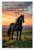 Anonymous "Horse Noble Animal Stallion Strength Spirit" Inspirational 12x18 US Made Poster