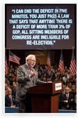 Warren Buffett 'I Can End the Deficit in Five Minutes' Patriotic 12x18 US Made Poster
