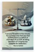 Warren Buffett Deficit Congress Quote Inspirational 12x18 US Made Poster