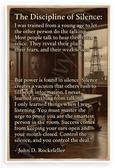 John D. Rockefeller "Discipline of Silence" Inspirational 12x18 US Made Poster