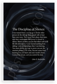 John D. Rockefeller "Discipline of Silence" Motivational 12x18 US Made Poster