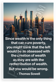 Thomas Sowell Wealth Creation Quote Inspirational 12x18 US Made Poster