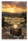 Matthew 6:21 'For Where Your Treasure Is There Your Heart Will Be Also' Inspirational 12x18 US Made Poster