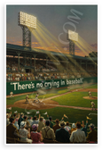 There's No Crying in Baseball Vintage Stadium Oil Painting 12x18 US Made Poster