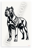 Cane Corso Dog Abstract Bold Lines Wildlife 12x18 US Made Poster