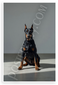Doberman Pinscher Loyal Guardian Vigilant Protective 12x18 US Made Poster