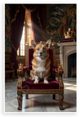 Pembroke Welsh Corgi Royal Throne Crown Majesty 12x18 US Made Poster