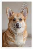 Pembroke Welsh Corgi Portrait Minimalist Animal 12x18 US Made Poster