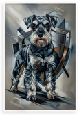 Miniature Schnauzer Guardian Shield Abstract Art 12x18 US Made Poster