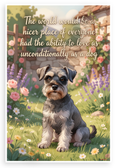 The World Would Be Nicer If Everyone Loved Unconditionally as a Dog Miniature Schnauzer 12x18 US Made Poster