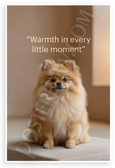 "Warmth in Every Little Moment" Pomeranian Dog Inspirational 12x18 US Made Poster
