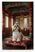 Majestic Shih Tzu in Ancient Chinese Palace Royalty 12x18 US Made Poster