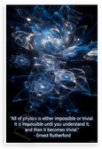 Ernest Rutherford 'All of Physics Is Either Impossible or Trivial' Inspirational 12x18 US Made Poster
