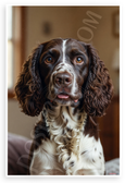 English Springer Spaniel Loyal Eyes Portrait Wildlife 12x18 US Made Poster