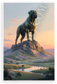 Symbolic Mastiff Guardian Over Peaceful Landscape Wildlife 12x18 US Made Poster