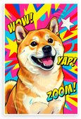 Shiba Inu Doge Meme Pop Art Wow Yap Zoom 12x18 US Made Poster