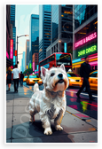 West Highland White Terrier Urban City Street Adventure 12x18 US Made Poster