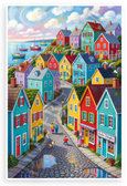 St. John's Newfoundland Colorful Row Houses Coastal Village 12x18 US Made Poster