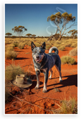 Australian Cattle Dog Outback Landscape Vintage Wildlife 12x18 US Made Poster
