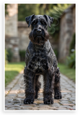 Giant Schnauzer Portrait Realistic Dog 12x18 US Made Poster
