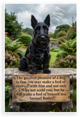 Samuel Butler "Greatest Pleasure of a Dog" Scottish Terrier Quote 12x18 US Made Poster