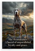 Weimaraner 'A Breed of Unparalleled Loyalty and Grace' Dog 12x18 US Made Poster