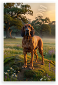 Majestic Bloodhound Dog Serene Nature Landscape 12x18 US Made Poster
