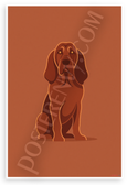 Bloodhound Dog Symbolizing Loyalty Minimalist Art 12x18 US Made Poster