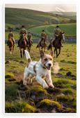 Jack Russell Terrier Fox Hunt Countryside Heritage Wildlife 12x18 US Made Poster