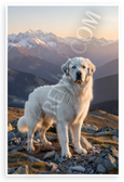 Great Pyrenees Dog Mountain Sunset Wildlife 12x18 US Made Poster