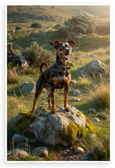 Miniature Pinscher Heroic Adventure Dog Nature Landscape 12x18 US Made Poster