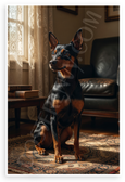 Miniature Pinscher Elegant Loyal Portrait Dog 12x18 US Made Poster