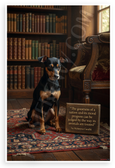 Mahatma Gandhi 'Greatness of a Nation Judged by Animals' Miniature Pinscher 12x18 US Made Poster