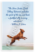 William A. Letters "Nova Scotia Duck Tolling Retriever Spirit of Sea" Inspirational 12x18 US Made Poster