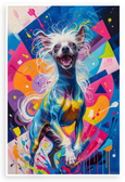 Chinese Crested Dog Joyful Modern Art 12x18 US Made Poster