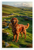 Majestic Irish Setter Dog Irish Countryside Landscape 12x18 US Made Poster