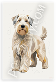 Soft Coated Wheaten Terrier Geometric Abstract Art 12x18 US Made Poster