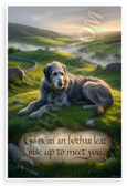 Irish Wolfhound 'Go n-éirí an bóthar leat' Rise Up to Meet You Inspirational 12x18 US Made Poster