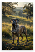Majestic Bullmastiff in Golden Hour Meadow Wildlife 12x18 US Made Poster